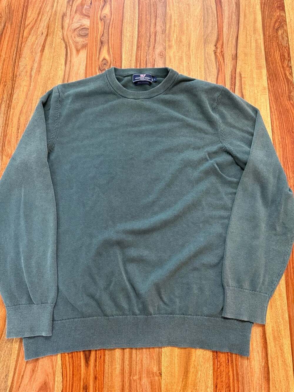 Vineyard Vines Men's Crew Neck Sweater With Cashmere Green Size L